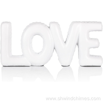 Large Resin Sculpture of White Love Letters